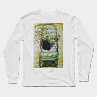 Natasha in the Chartreuse Chair Long Sleeve T-Shirt